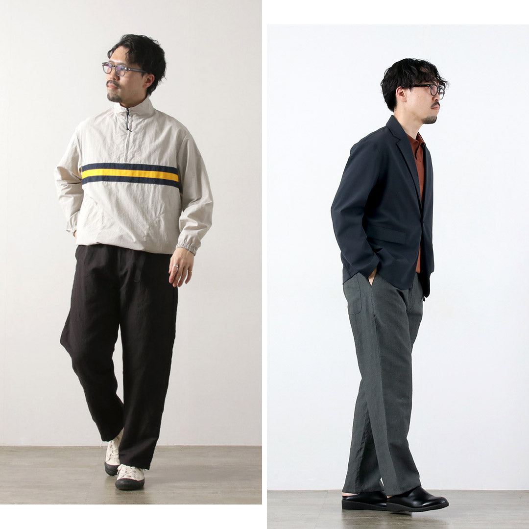 FUJITO / Linen Wool Tropical N.O.U.N Beltless Pants
