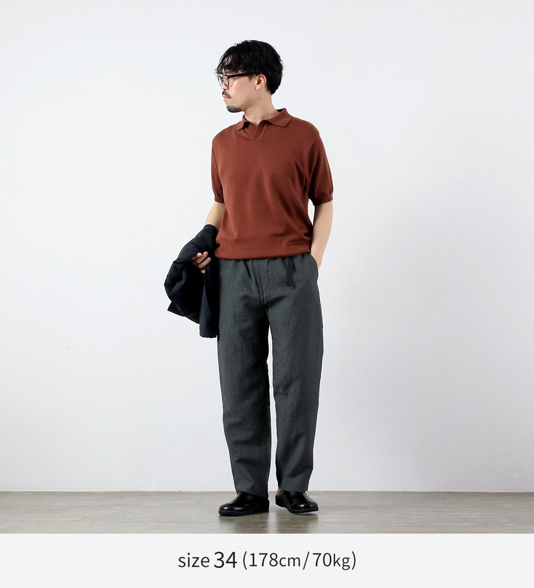 FUJITO / Linen Wool Tropical N.O.U.N Beltless Pants