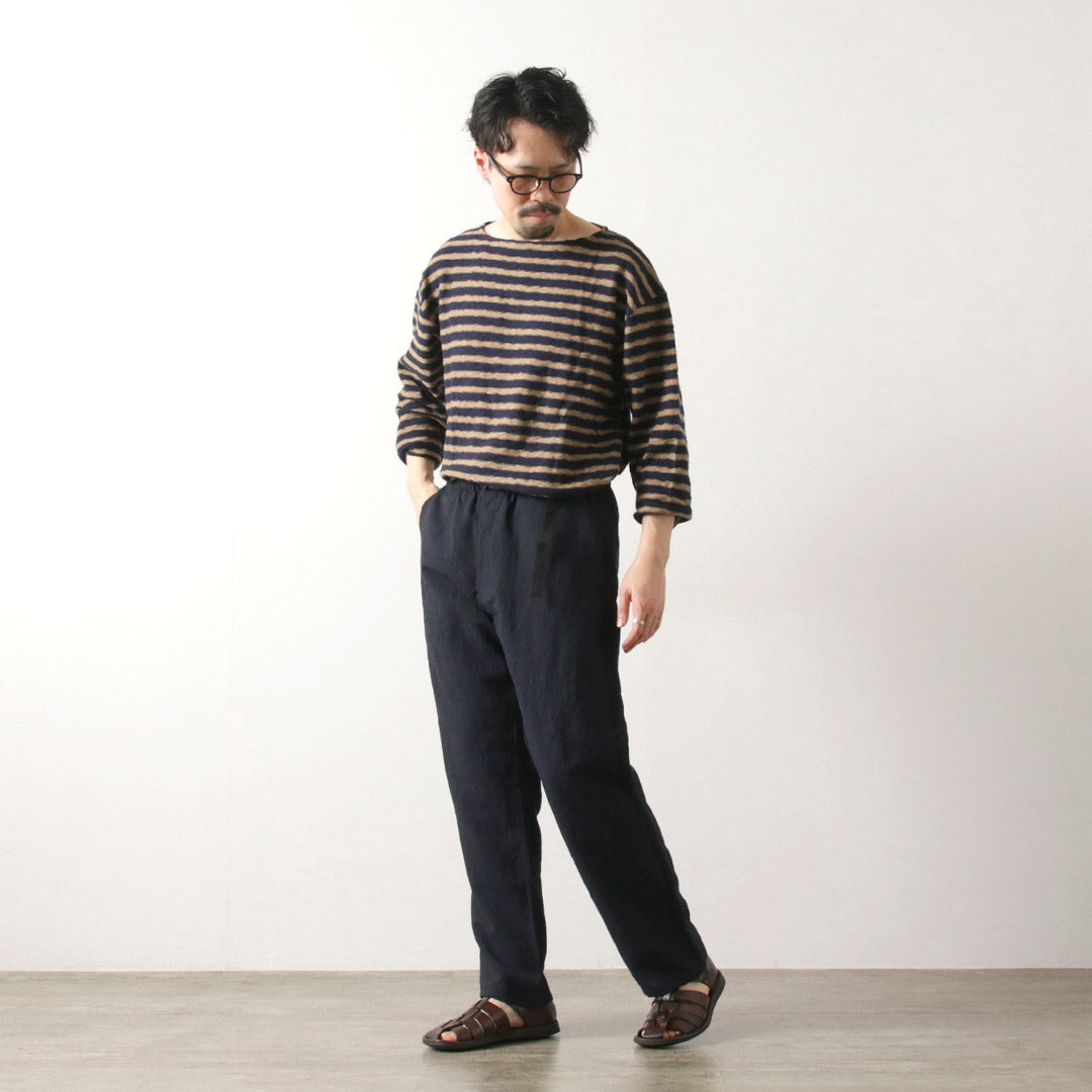 FUJITO / Linen Wool Tropical N.O.U.N Beltless Pants
