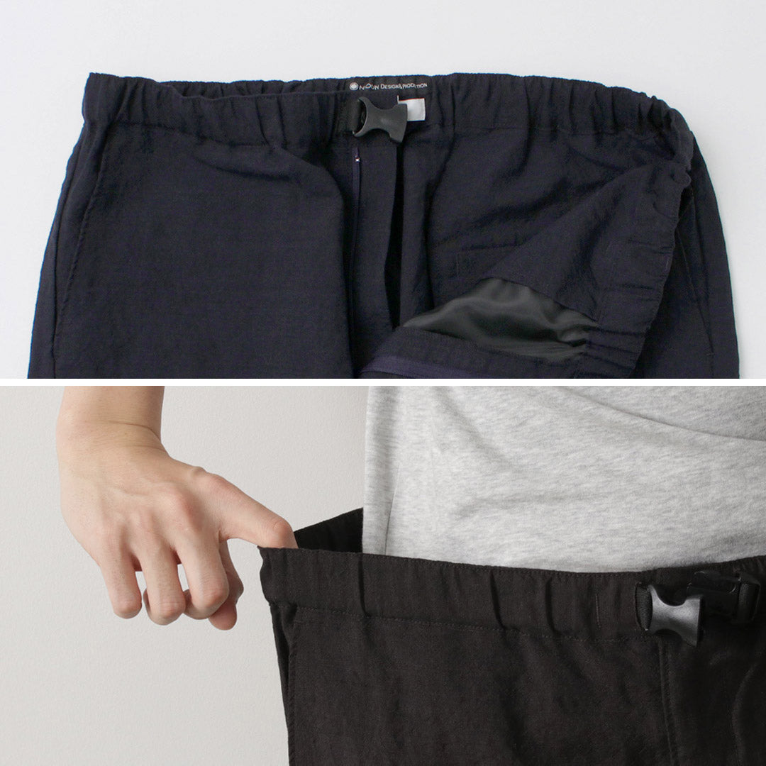 FUJITO / Linen Wool Tropical N.O.U.N Beltless Pants