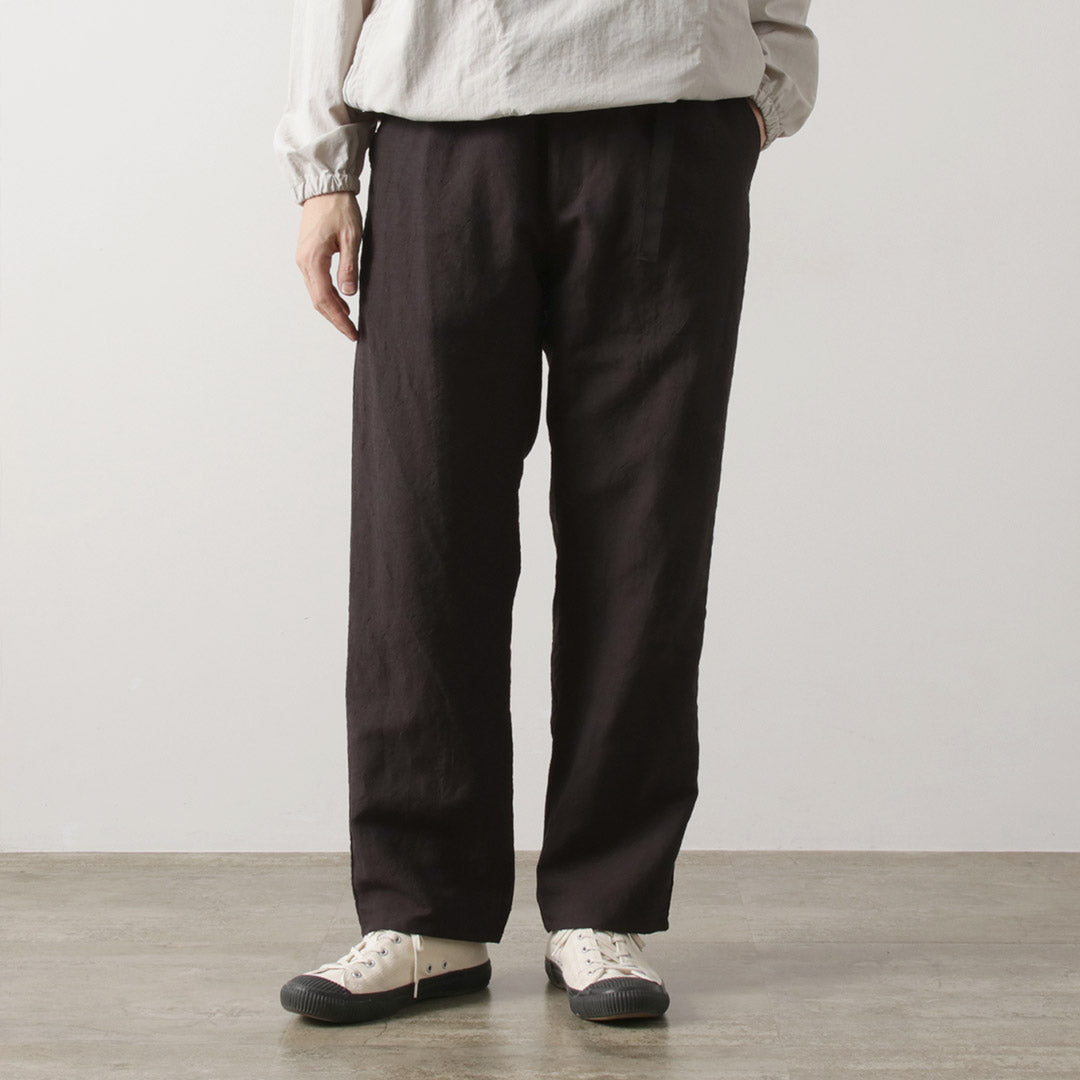 FUJITO / Linen Wool Tropical N.O.UN Beltless Pants