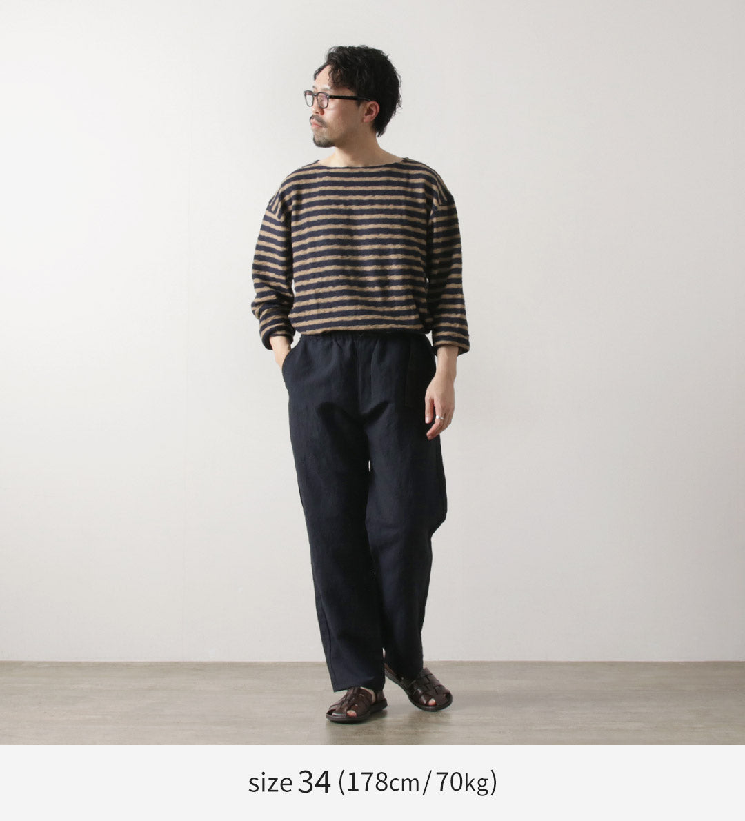 FUJITO / Linen Wool Tropical N.O.UN Beltless Pants