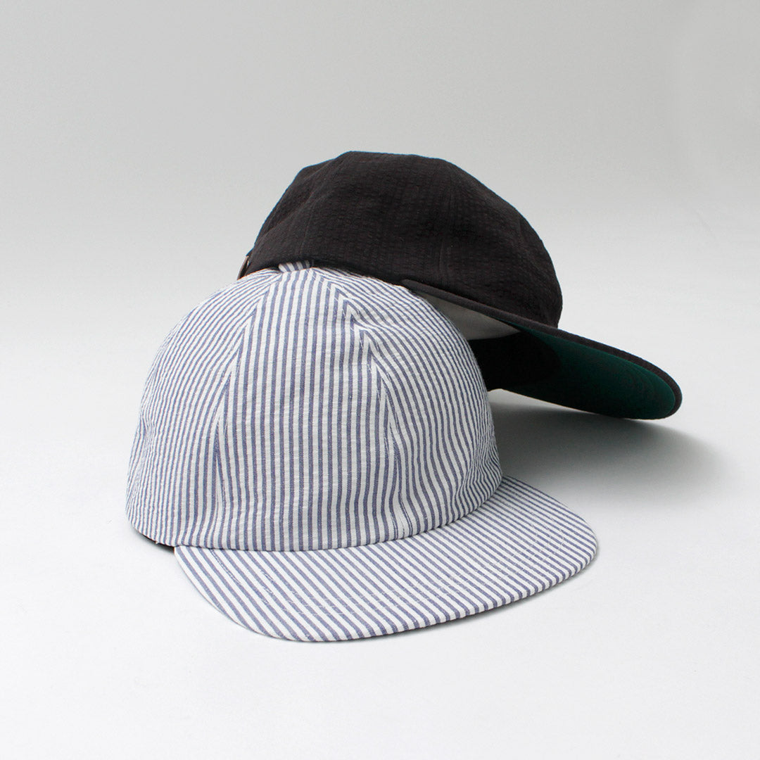 FUJITO / Linen and Cotton Seersucker Baseball Cap