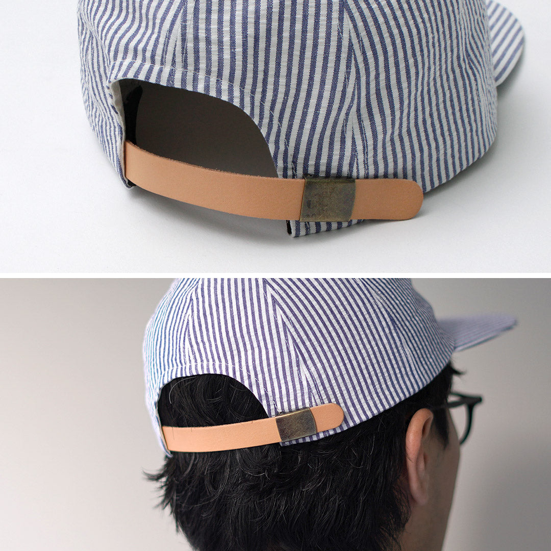 FUJITO / Linen and Cotton Seersucker Baseball Cap