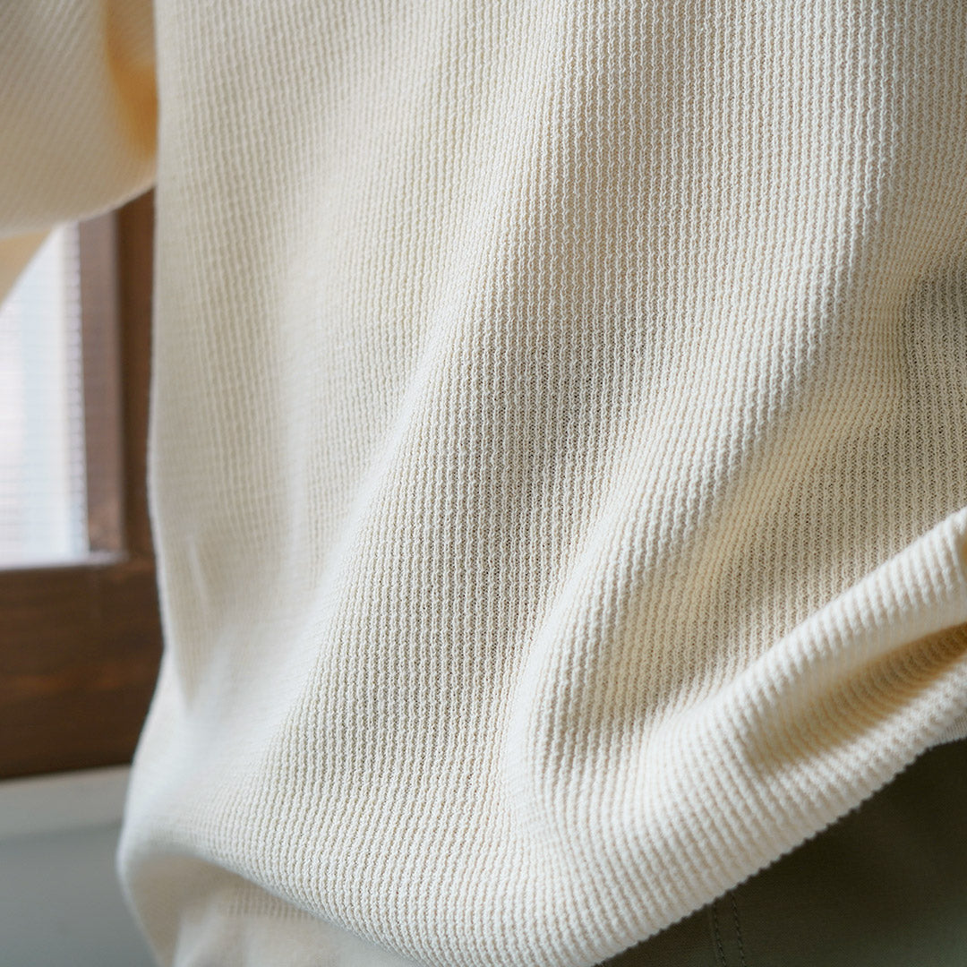 HEALTHKNIT / Henley Neck Short Sleeve Knit T-Shirt 2026 Model