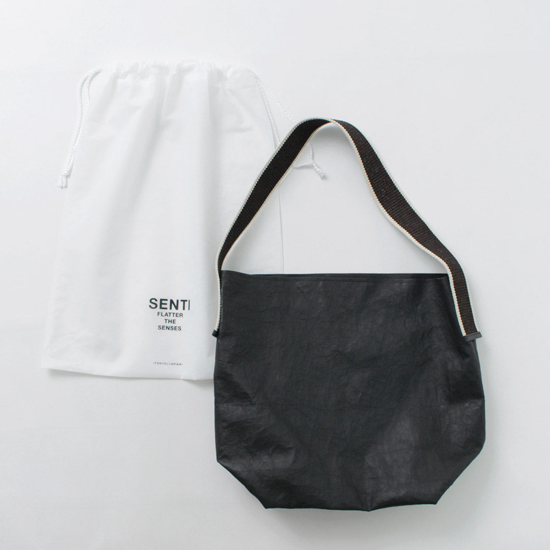 SENTI / Dyneema Leather Box Type Shoulder Bag