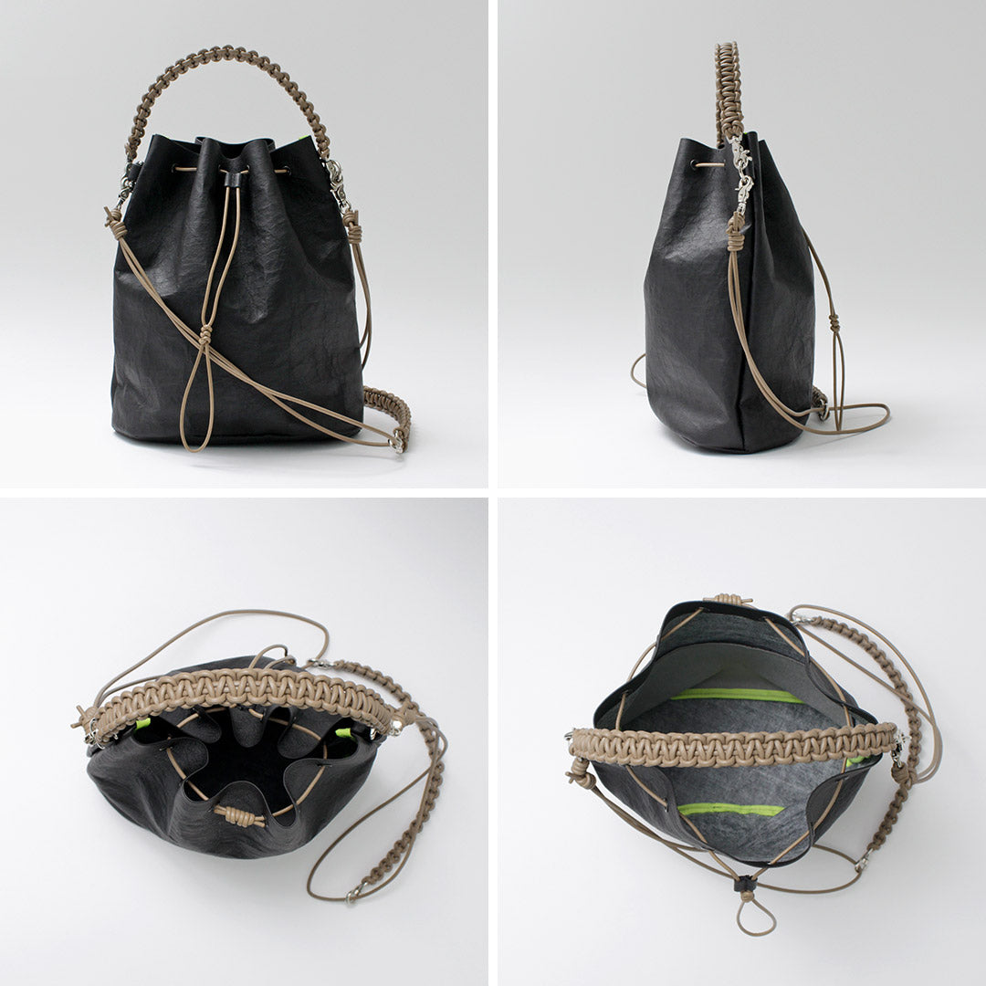 SENTI / Dyneema Leather Drawstring 2-way Bag