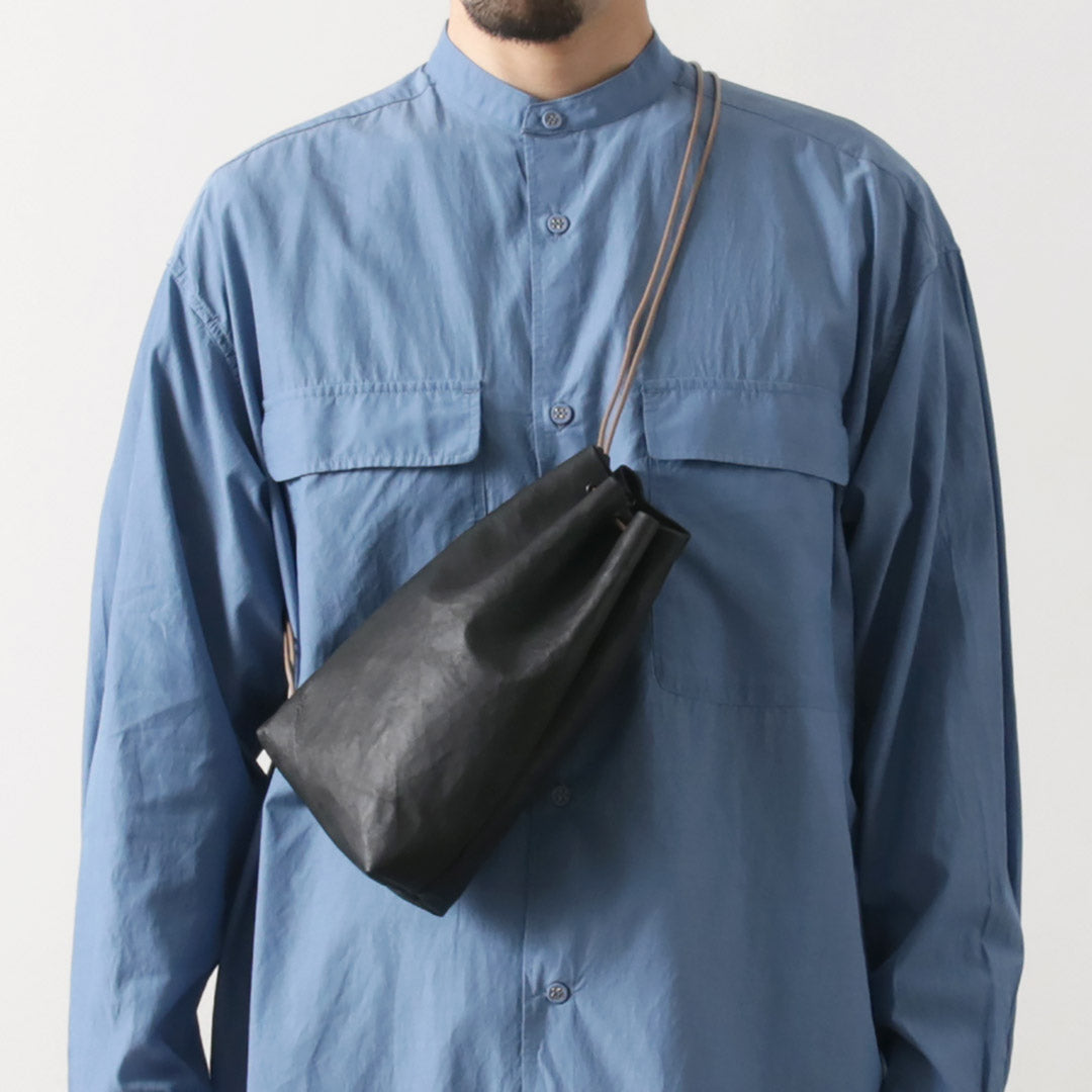 SENTI / Dyneema Leather Drawstring Bag L