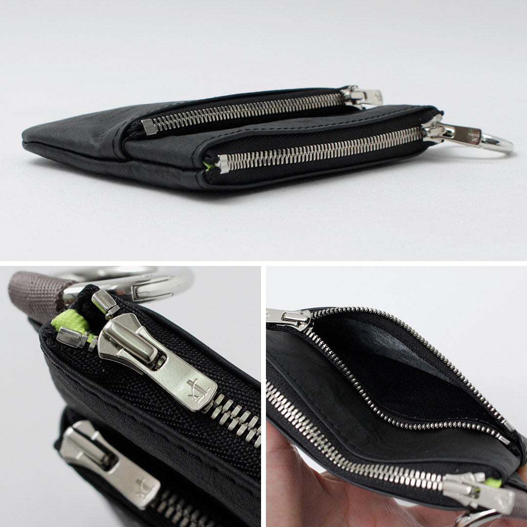 SENTI / Dyneema Leather Double Zipper Pouch