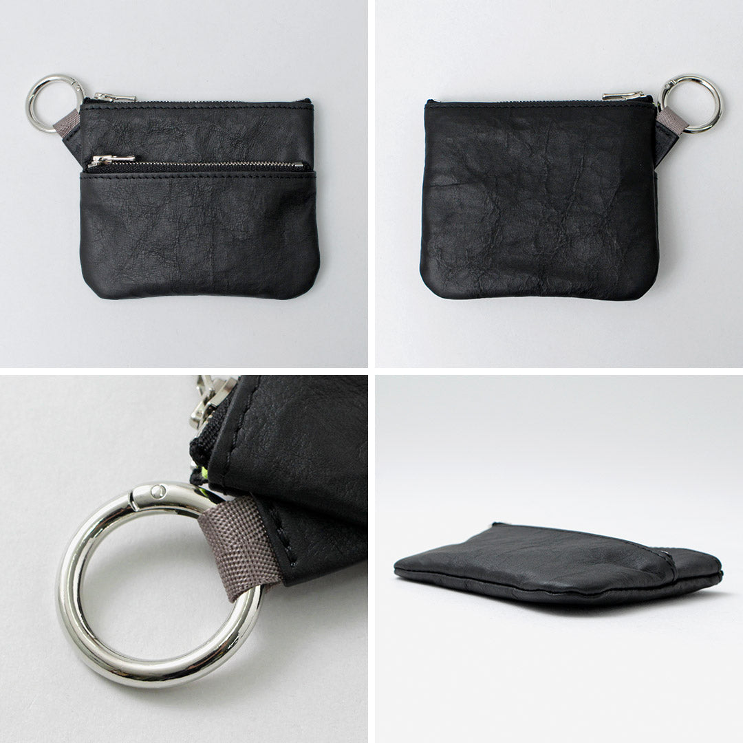 SENTI / Dyneema Leather Double Zipper Pouch