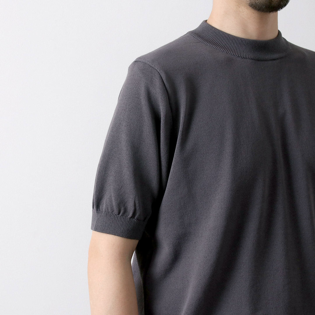 RINASCENTE / Hybrid Washable Mock Neck Knit T-Shirt