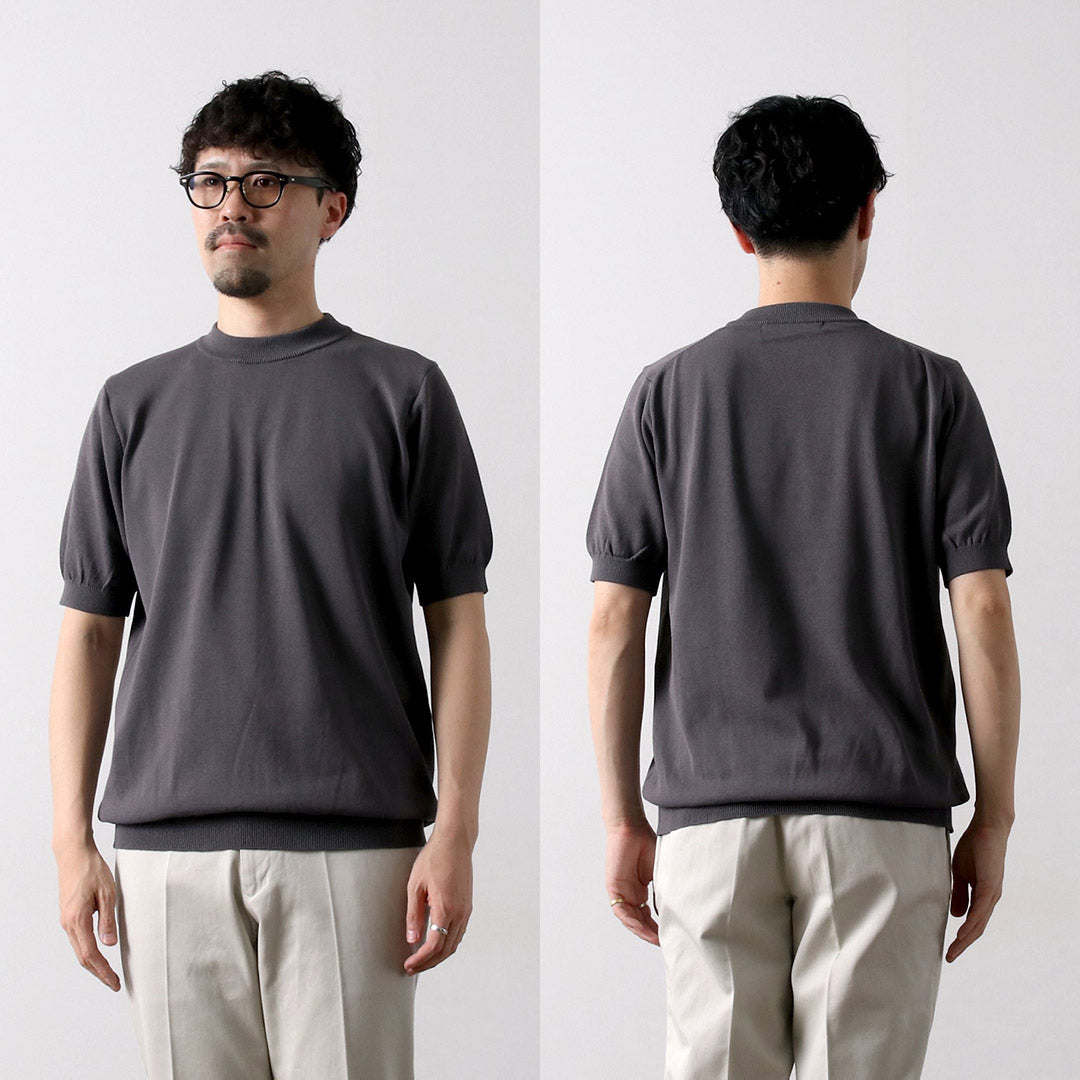 RINASCENTE / Hybrid Washable Mock Neck Knit T-Shirt