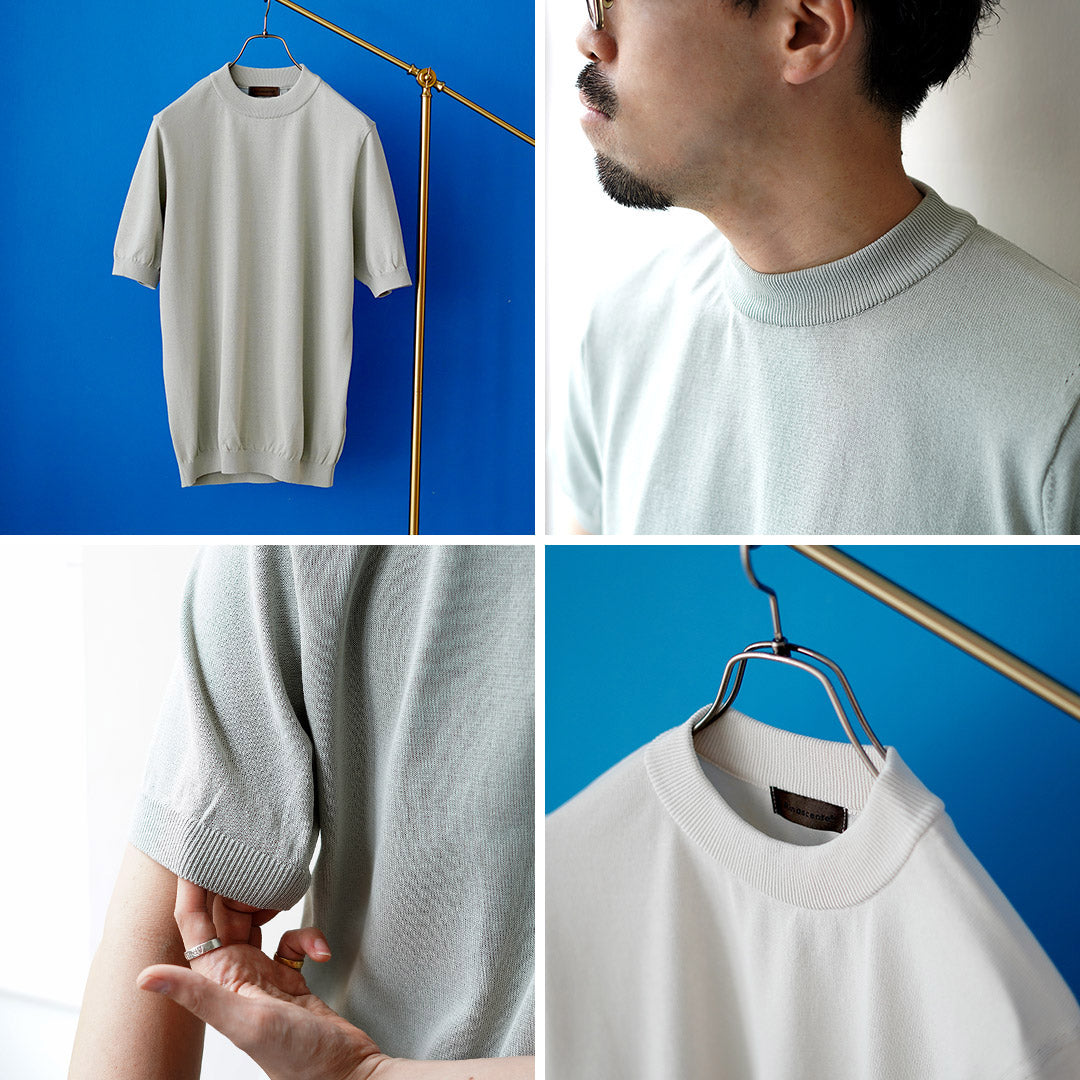RINASCENTE / Hybrid Washable Mock Neck Knit T-Shirt