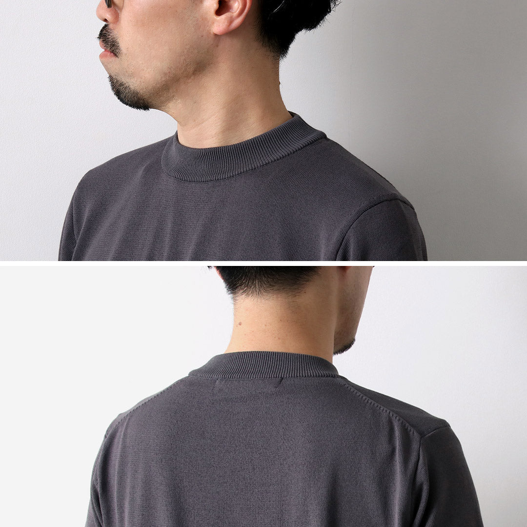 RINASCENTE / Hybrid Washable Mock Neck Knit T-Shirt