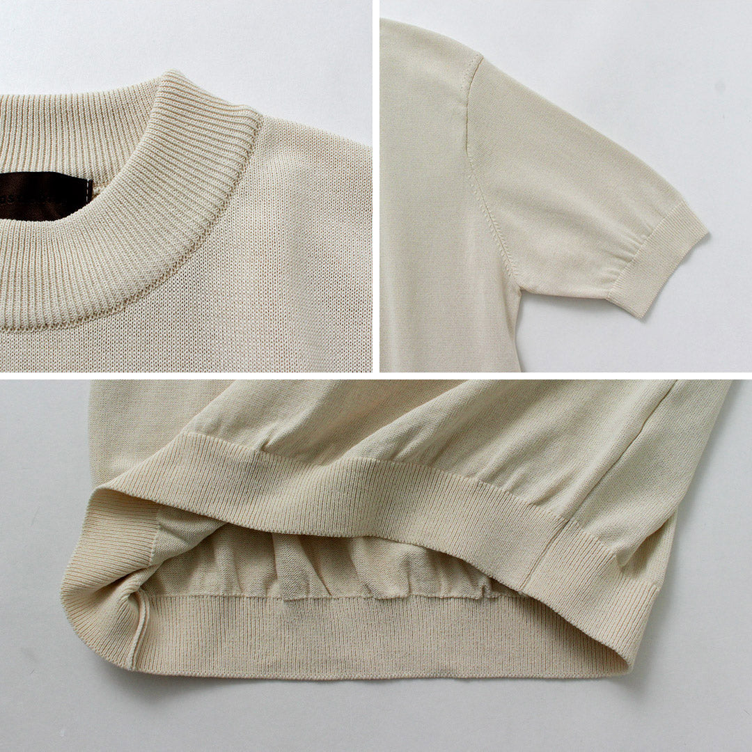 RINASCENTE / Hybrid Washable Mock Neck Knit T-Shirt