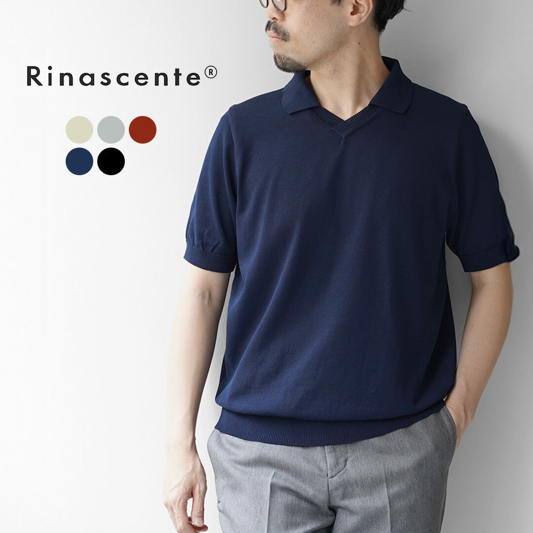 RINASCENTE / Hybrid Knit Skipper Polo Shirt