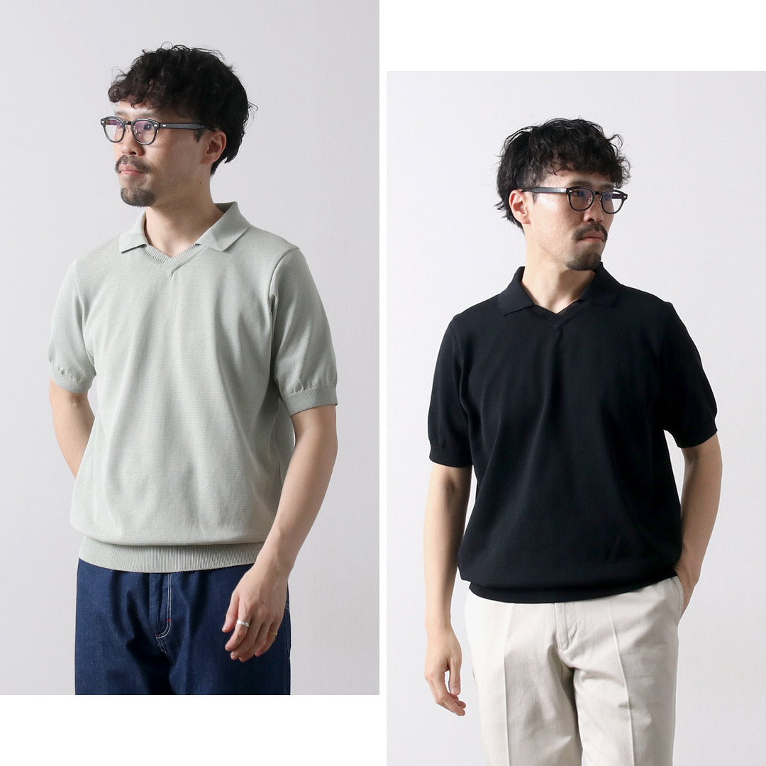 RINASCENTE / Hybrid Knit Skipper Polo Shirt