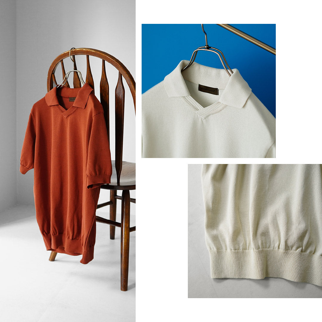 RINASCENTE / Hybrid Knit Skipper Polo Shirt