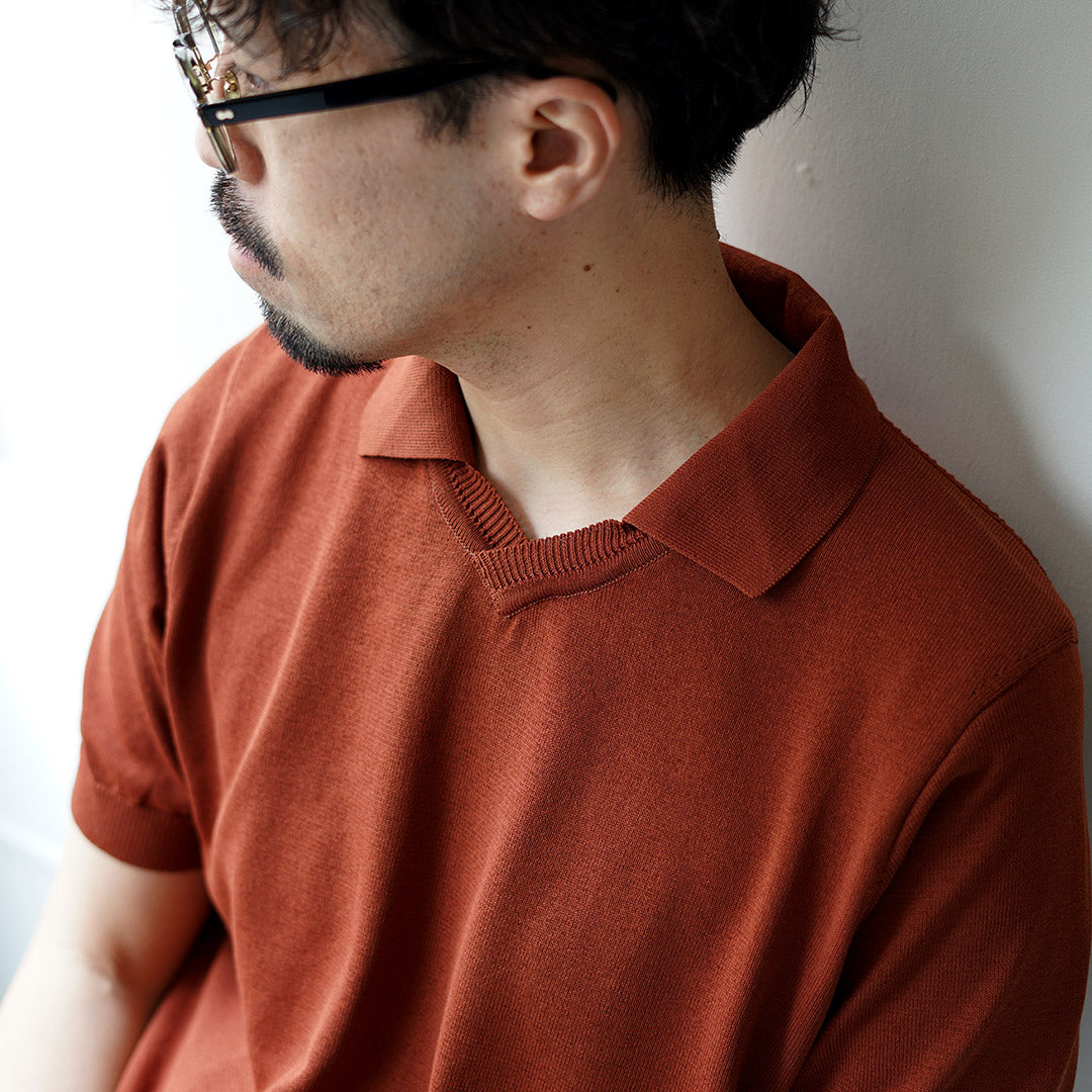 RINASCENTE / Hybrid Knit Skipper Polo Shirt