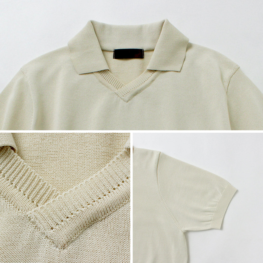 RINASCENTE / Hybrid Knit Skipper Polo Shirt