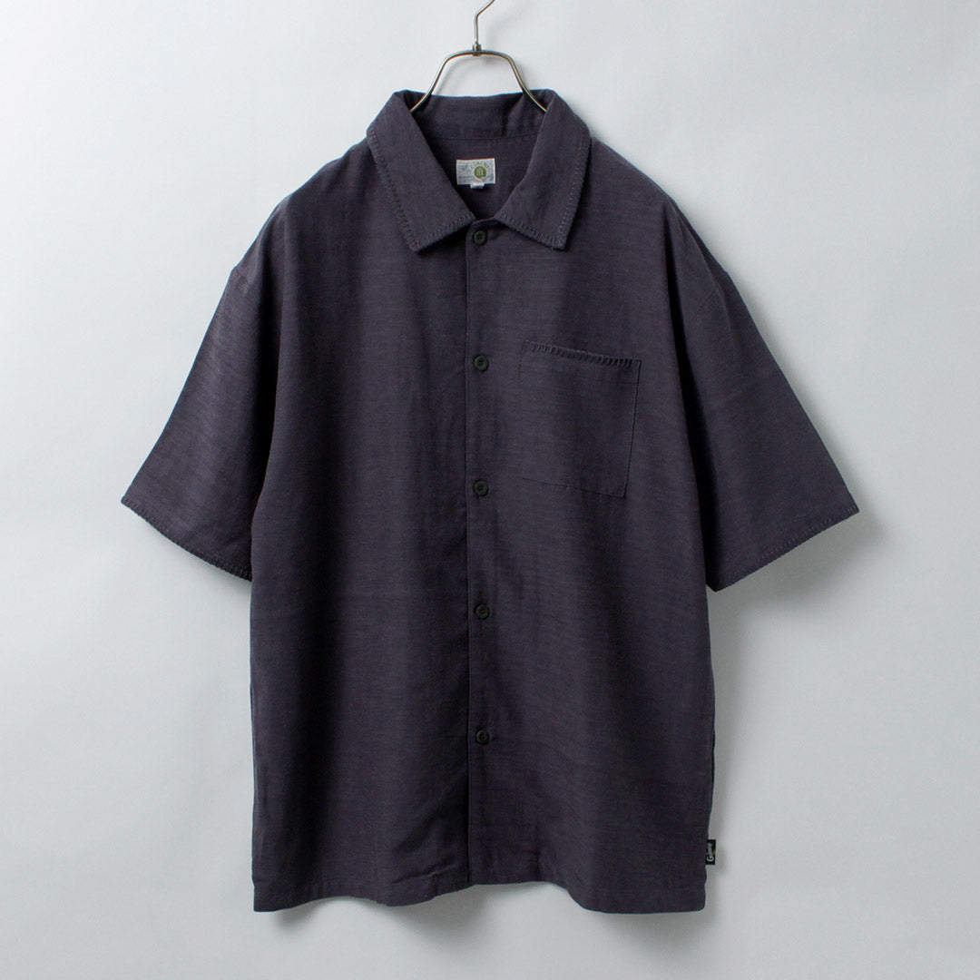 GOHEMP / Hemp Cotton Bamboo Yururi Embroidery Shirt