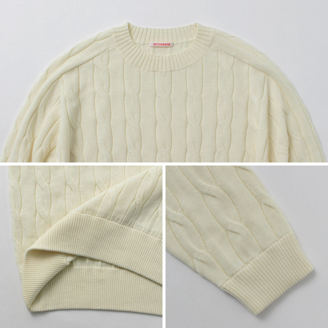 RYE TENDER / Bleecker Cable Sweater