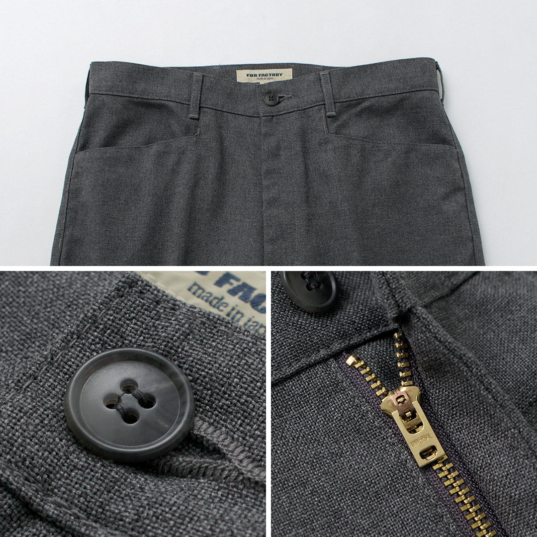 FOB FACTORY / F0538 STA-PREST wide pants