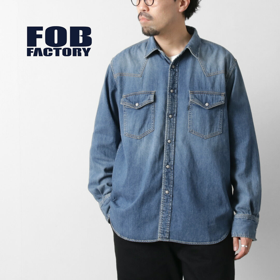 FOB FACTORY / F3506 Denim Western Shirt