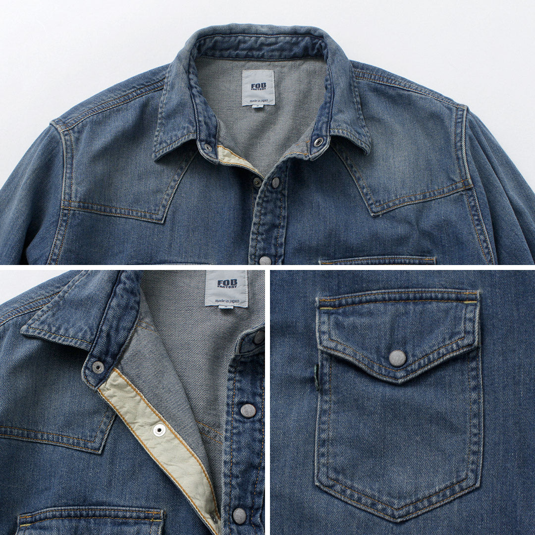 FOB FACTORY / F3506 Denim Western Shirt