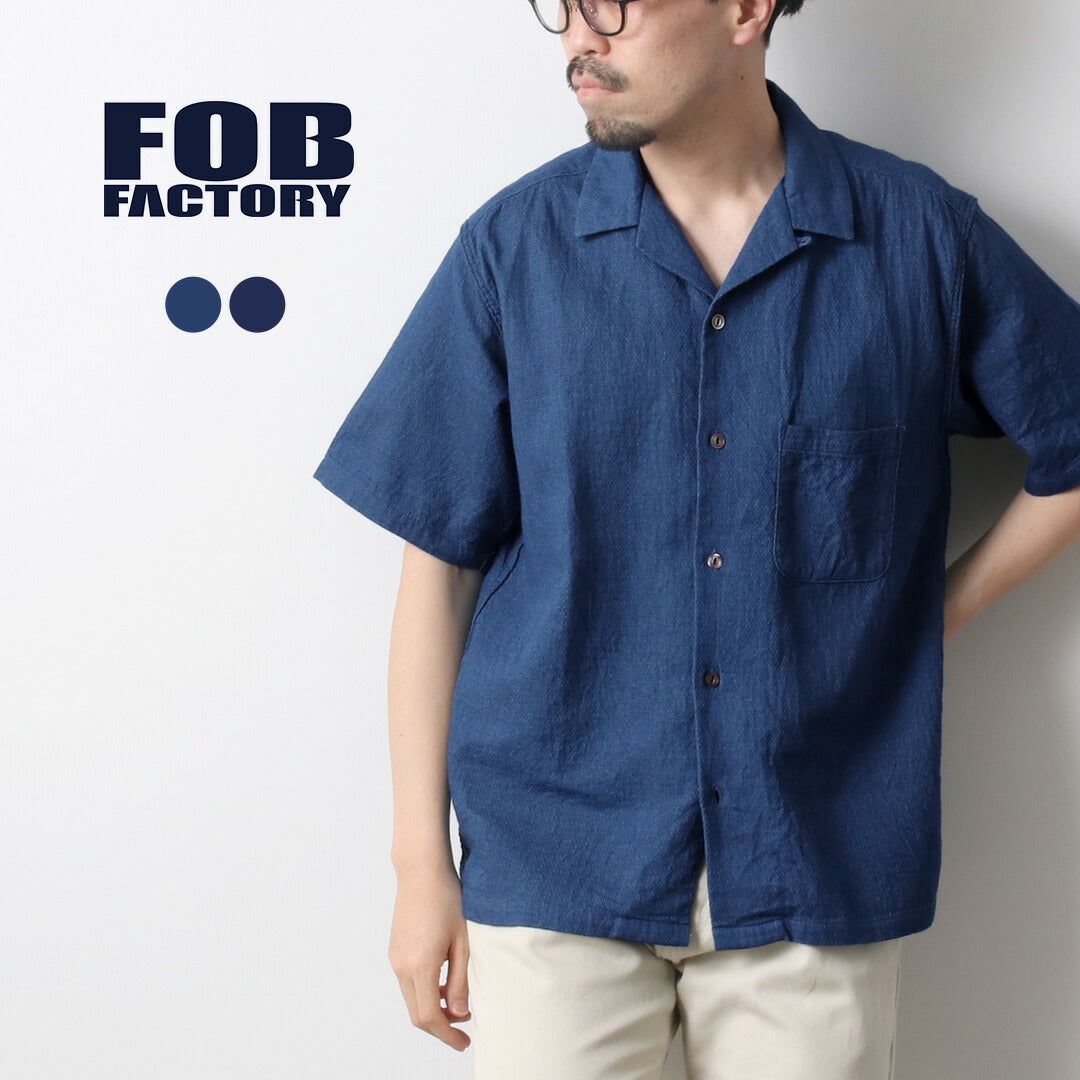 FOB FACTORY / F3508 Indigo Gauze Holiday Shirt