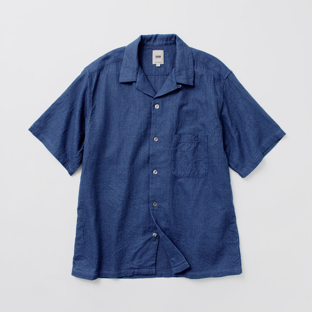 FOB FACTORY / F3508 Indigo Gauze Holiday Shirt