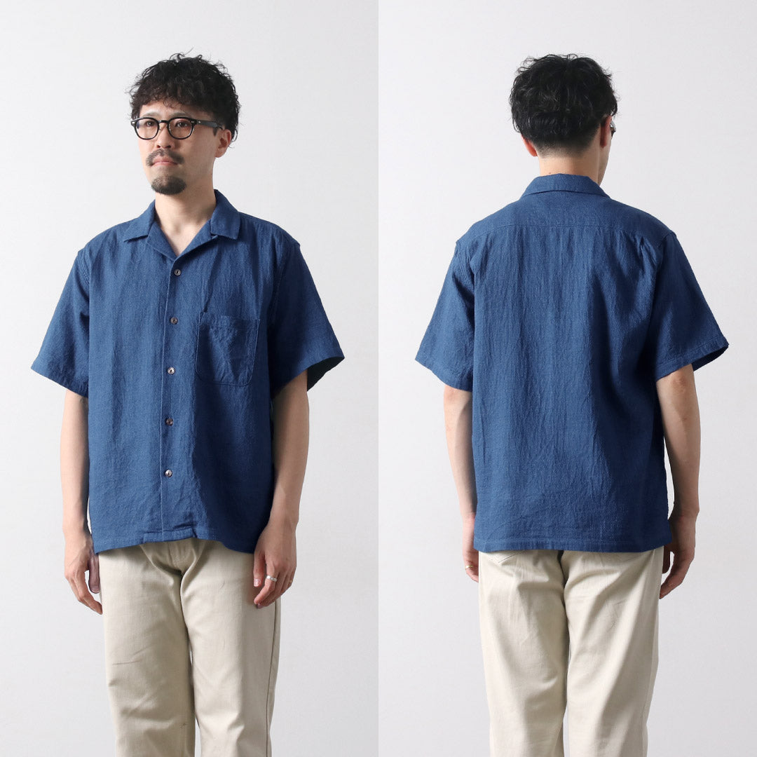 FOB FACTORY / F3508 Indigo Gauze Holiday Shirt