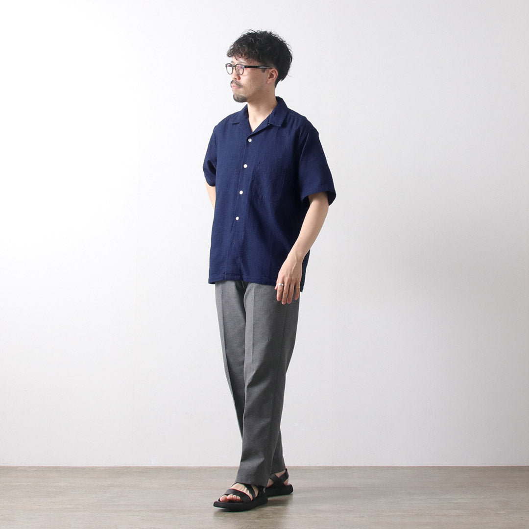 FOB FACTORY / F3508 Indigo Gauze Holiday Shirt