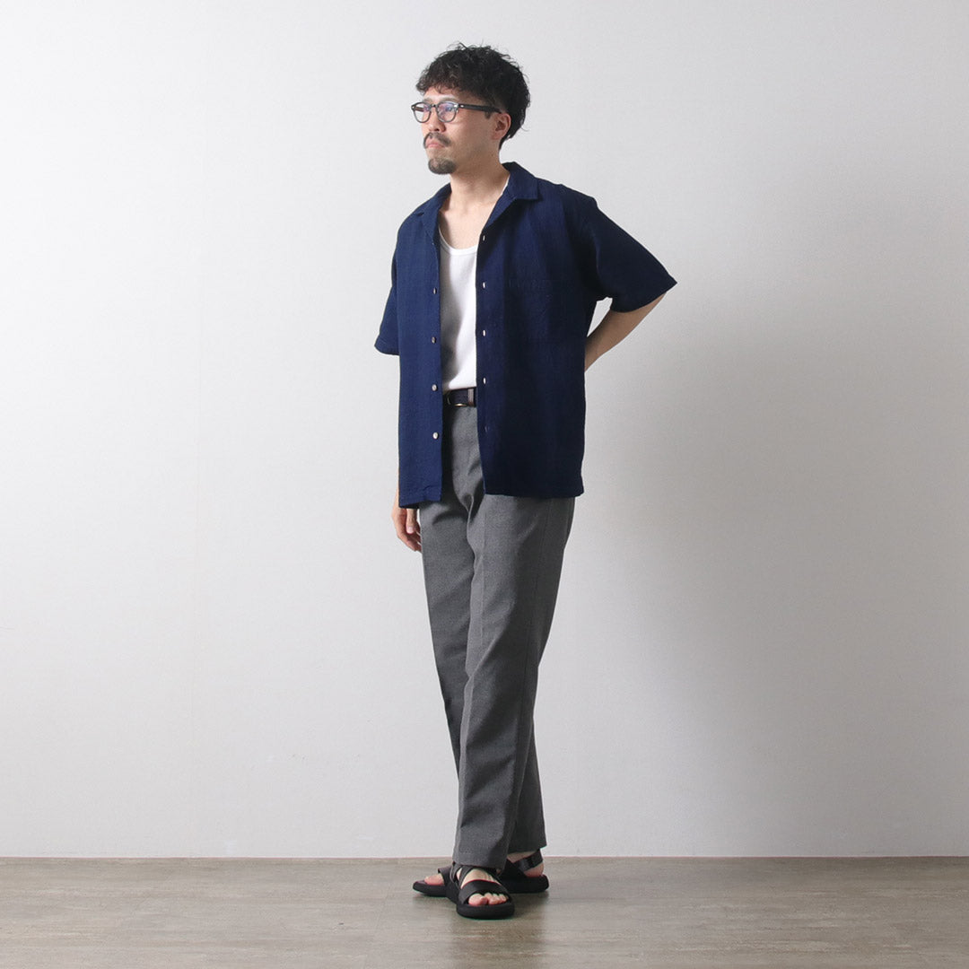 FOB FACTORY / F3508 Indigo Gauze Holiday Shirt