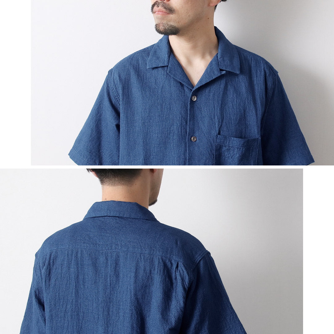 FOB FACTORY / F3508 Indigo Gauze Holiday Shirt