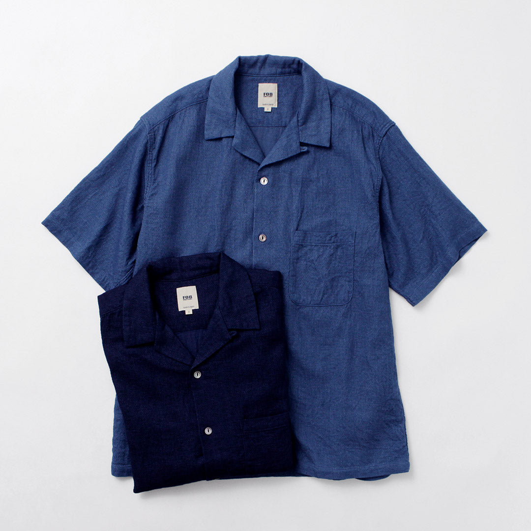 FOB FACTORY / F3508 Indigo Gauze Holiday Shirt