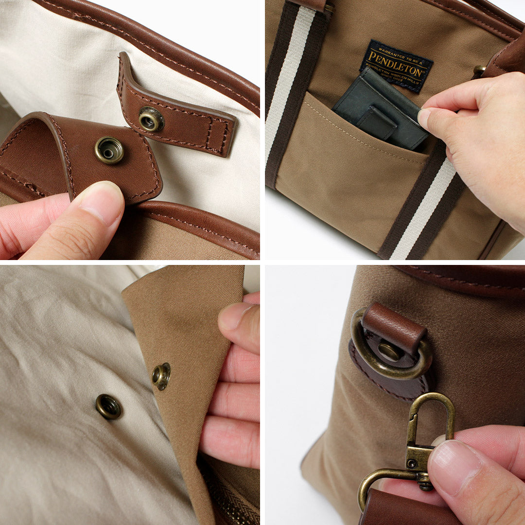 PENDLETON / MARIE Collaboration 2-way Coated Canvas Tote Bag