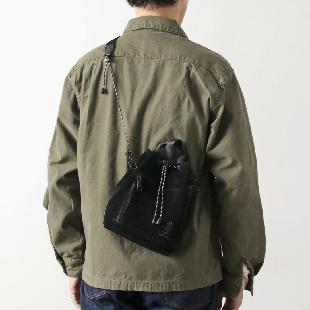 AS2OV / Water-repellent Suede Drawstring Bag