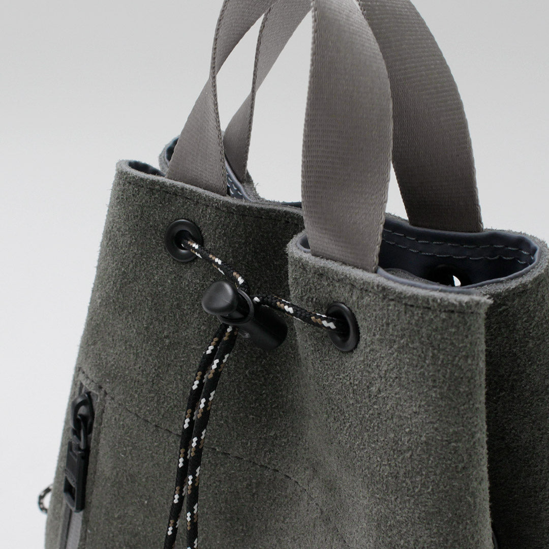 AS2OV / Water-repellent Suede Drawstring Bag