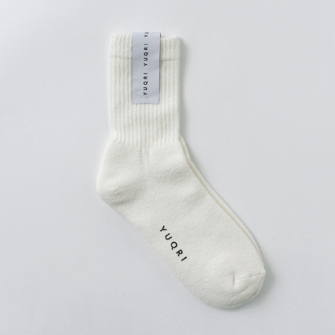 YUQRI / Puffy Puff Pile Short Crew Socks