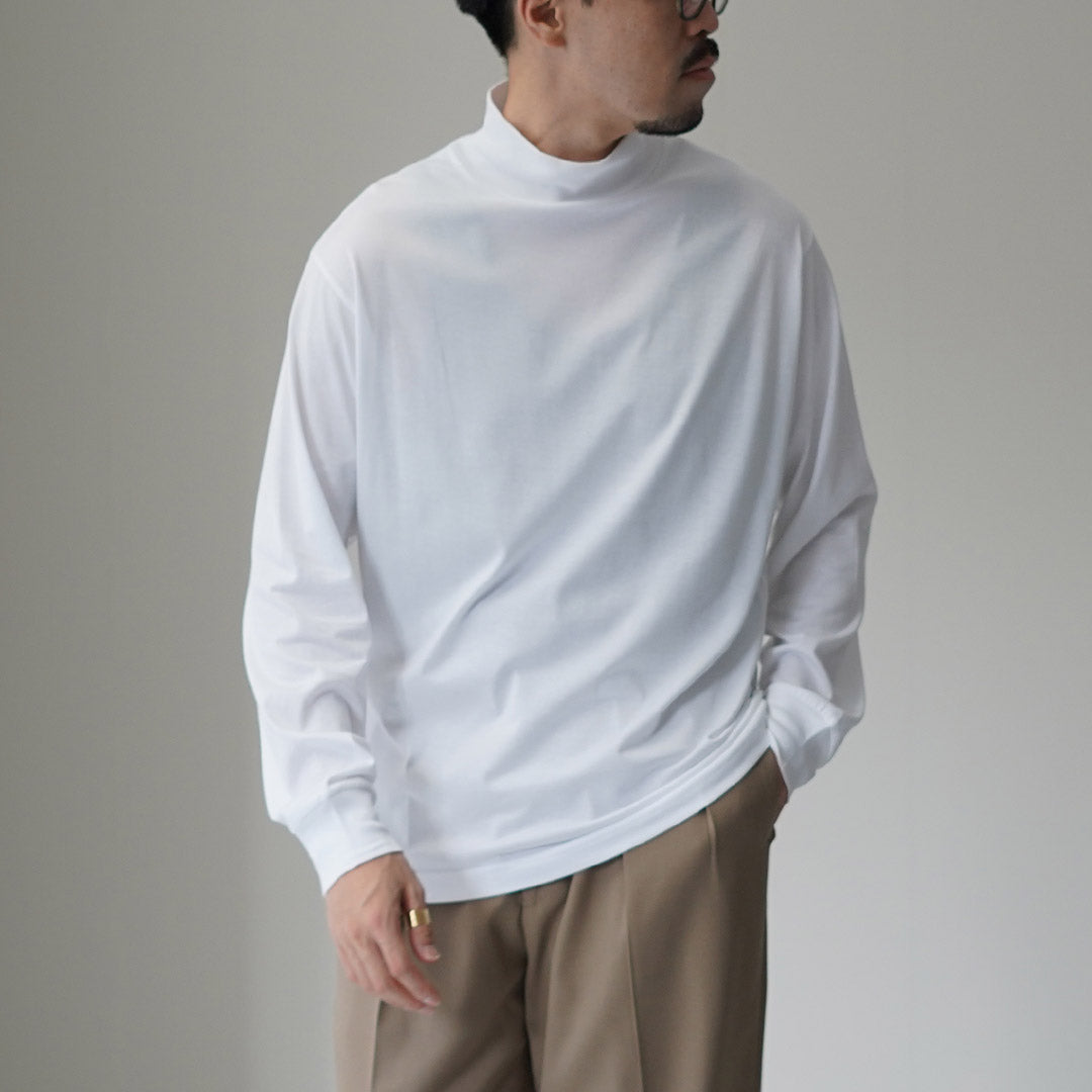 HANDVAERK / 60/2 Mock Neck Long Sleeve T-Shirt