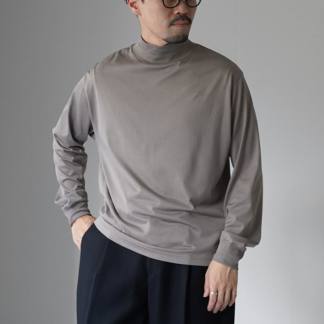 HANDVAERK / 60/2 Mock Neck Long Sleeve T-Shirt