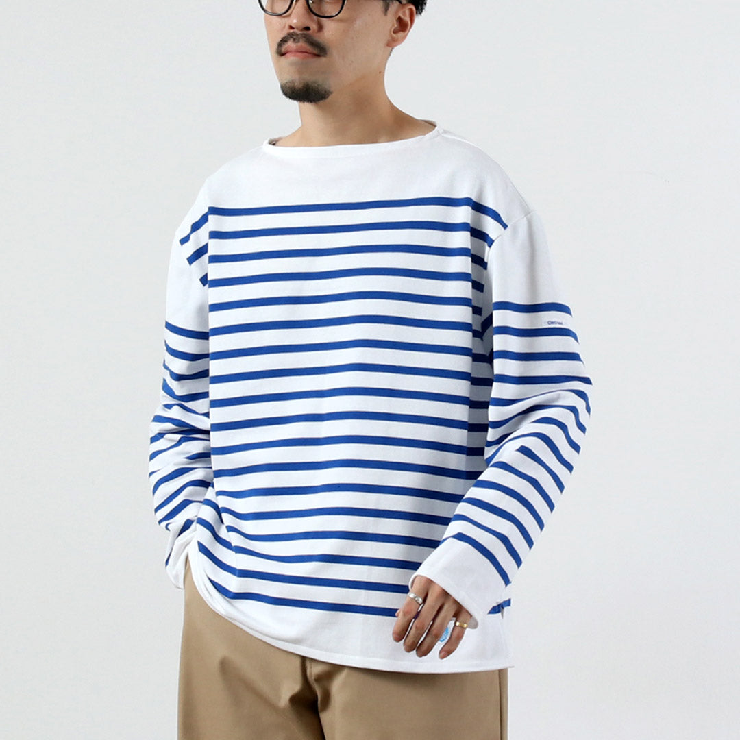 ORCIVAL / Relaxed Fit Boat Neck Long Sleeve Pullover