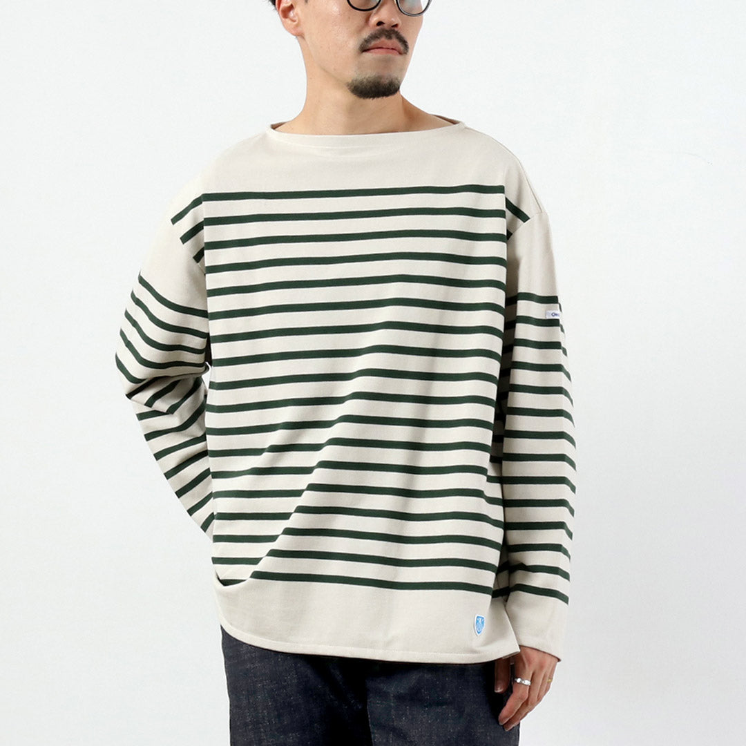 ORCIVAL / Relaxed Fit Boat Neck Long Sleeve Pullover