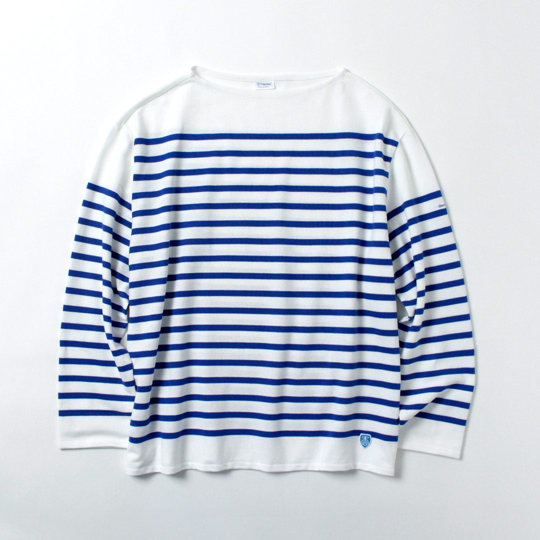 ORCIVAL / Relaxed Fit Boat Neck Long Sleeve Pullover