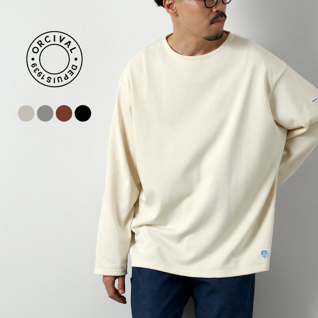 ORCIVAL / Solid Crew Neck Long Sleeve Pullover