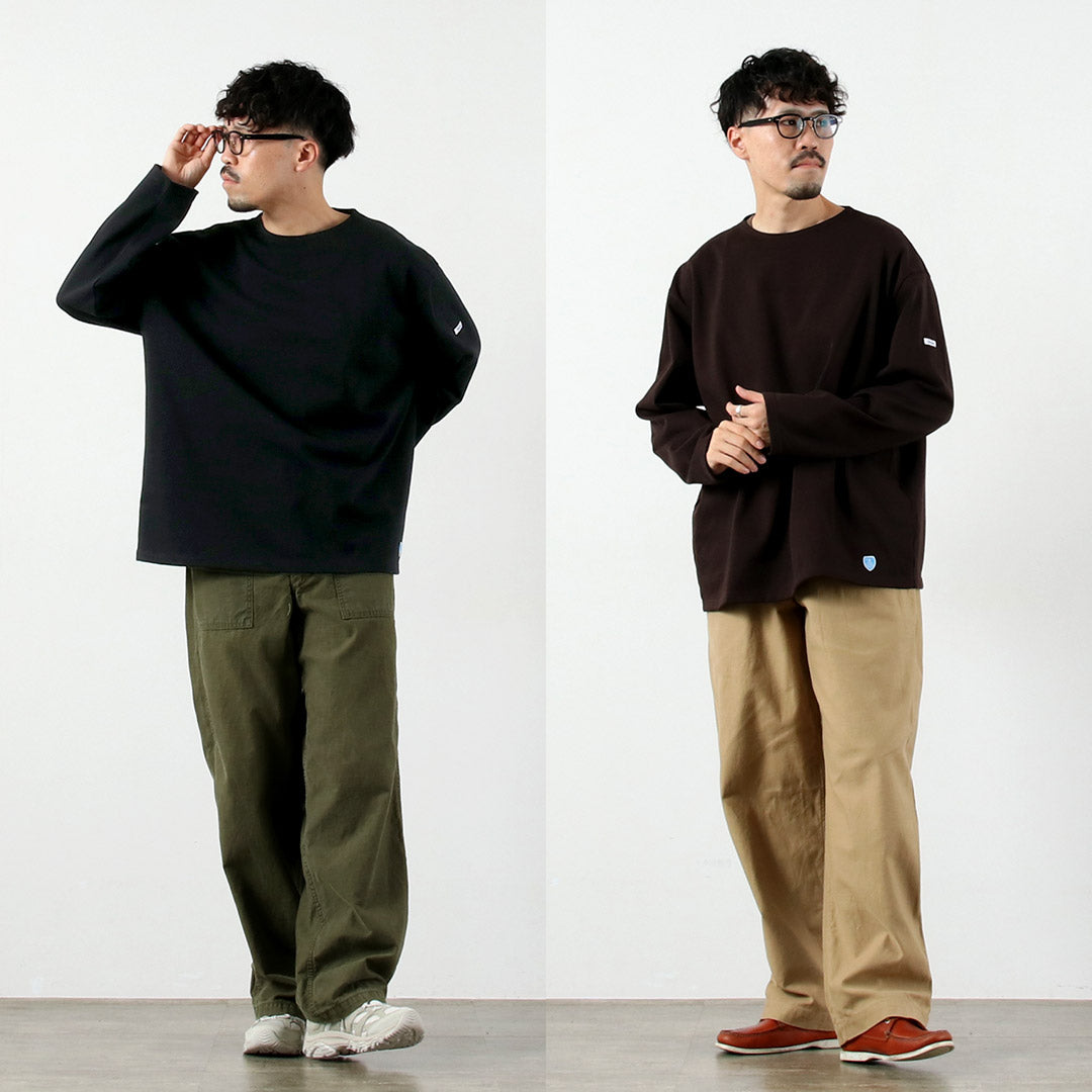 ORCIVAL / Solid Crew Neck Long Sleeve Pullover