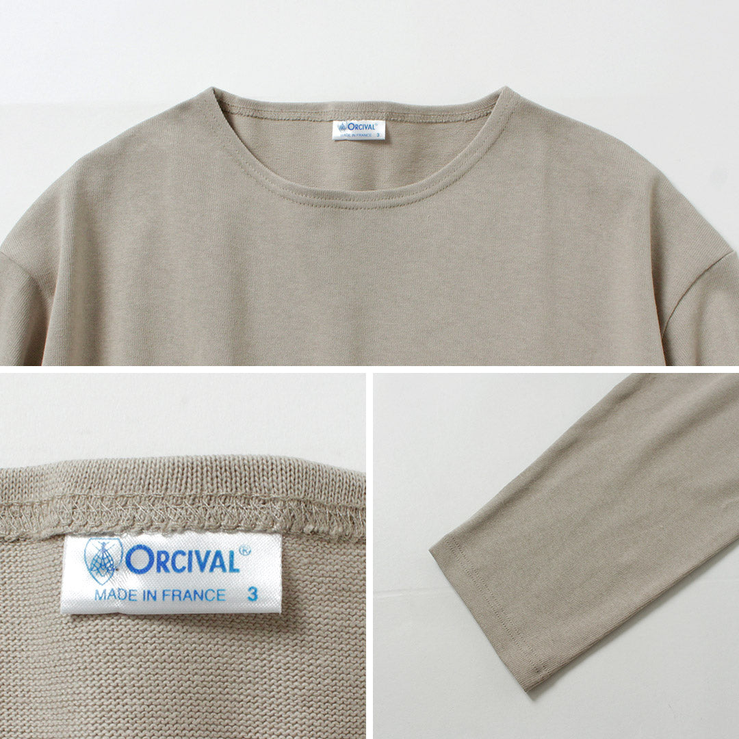 ORCIVAL / Solid Crew Neck Long Sleeve Pullover