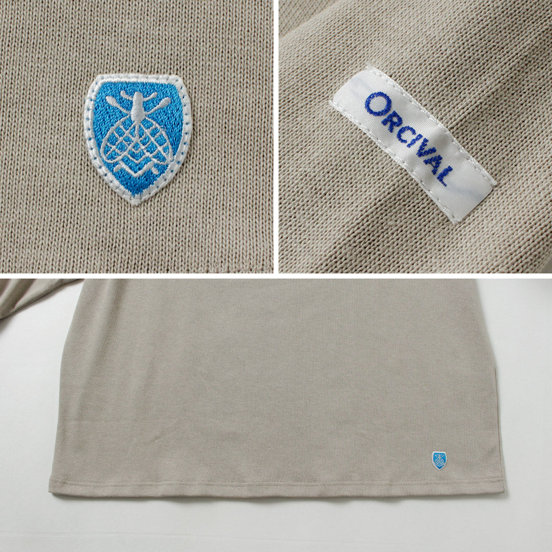 ORCIVAL / Solid Crew Neck Long Sleeve Pullover