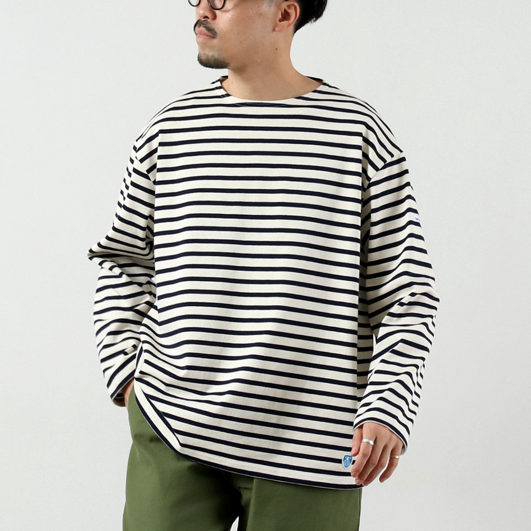 ORCIVAL / Striped Crew Neck Long Sleeve Pullover